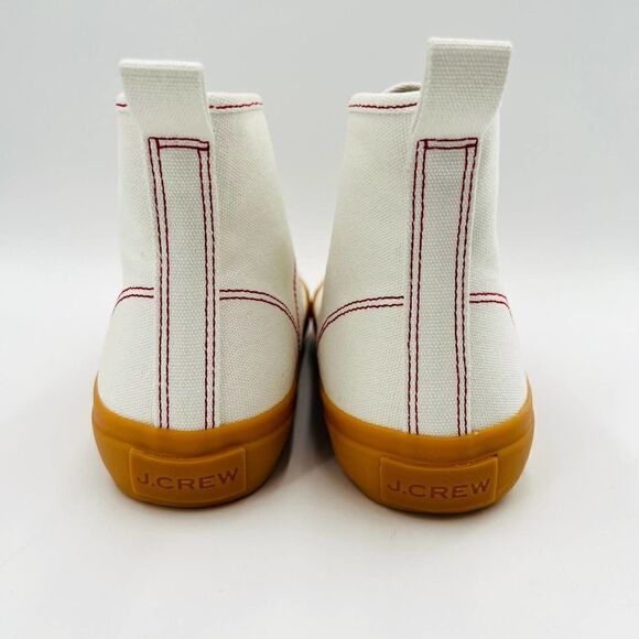 J.Crew High Top Canvas Sneaker in Ivory Gum Size 8.5 - Picture 12 of 13